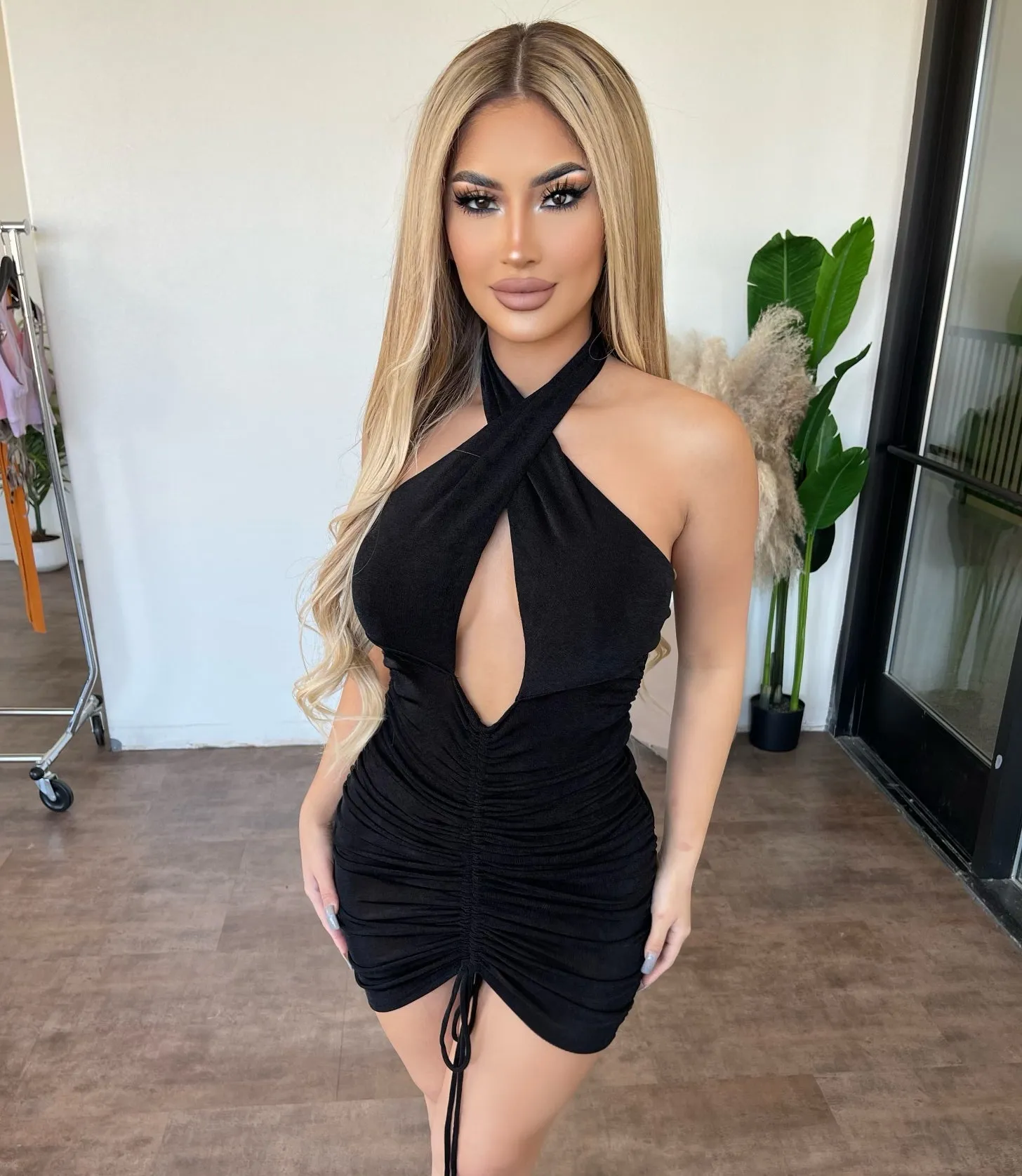 Tristen Halter Dress(Black) sold by OOTDFash