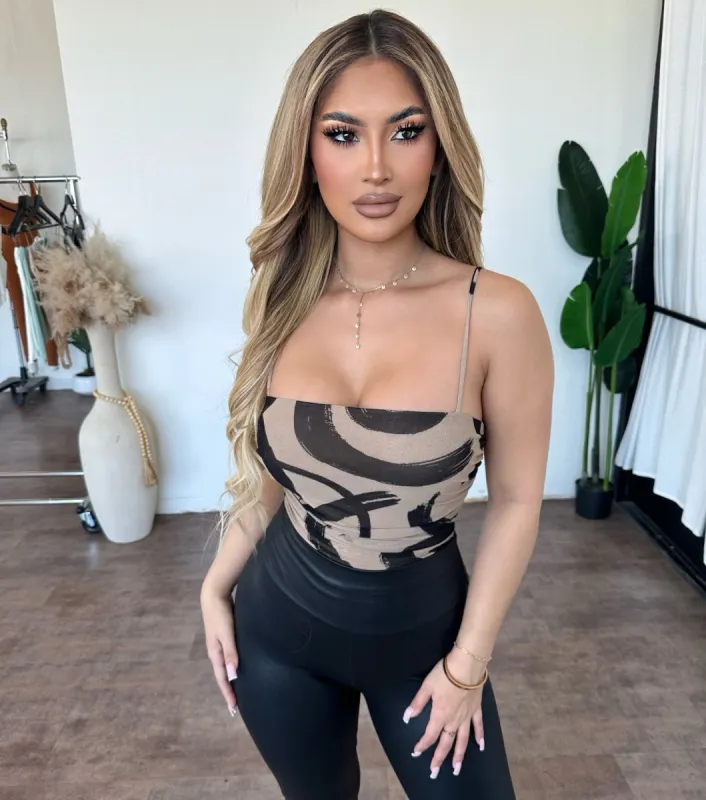 Irie Bodysuit (Nude/Black) sold by OOTDFash