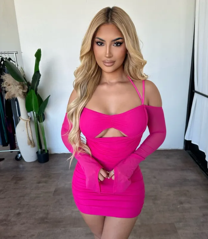 Barbra Dress (Pink) sold by OOTDFash