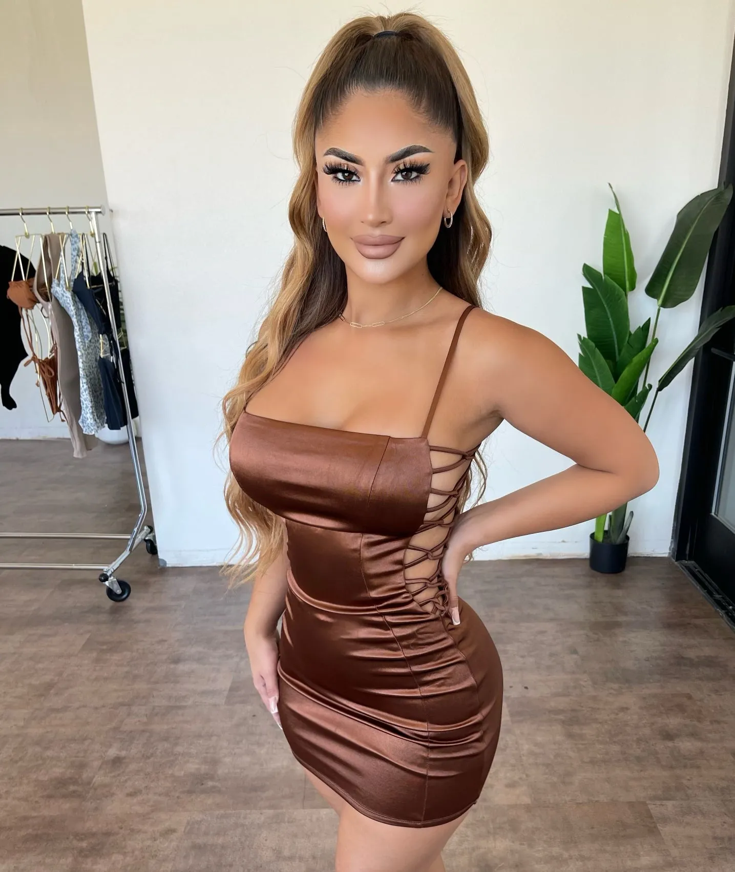 Leanor Dress(Brown) sold by OOTDFash