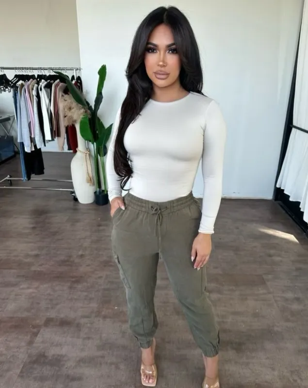 Jess Jogger Pants (Olive) sold by OOTDFash