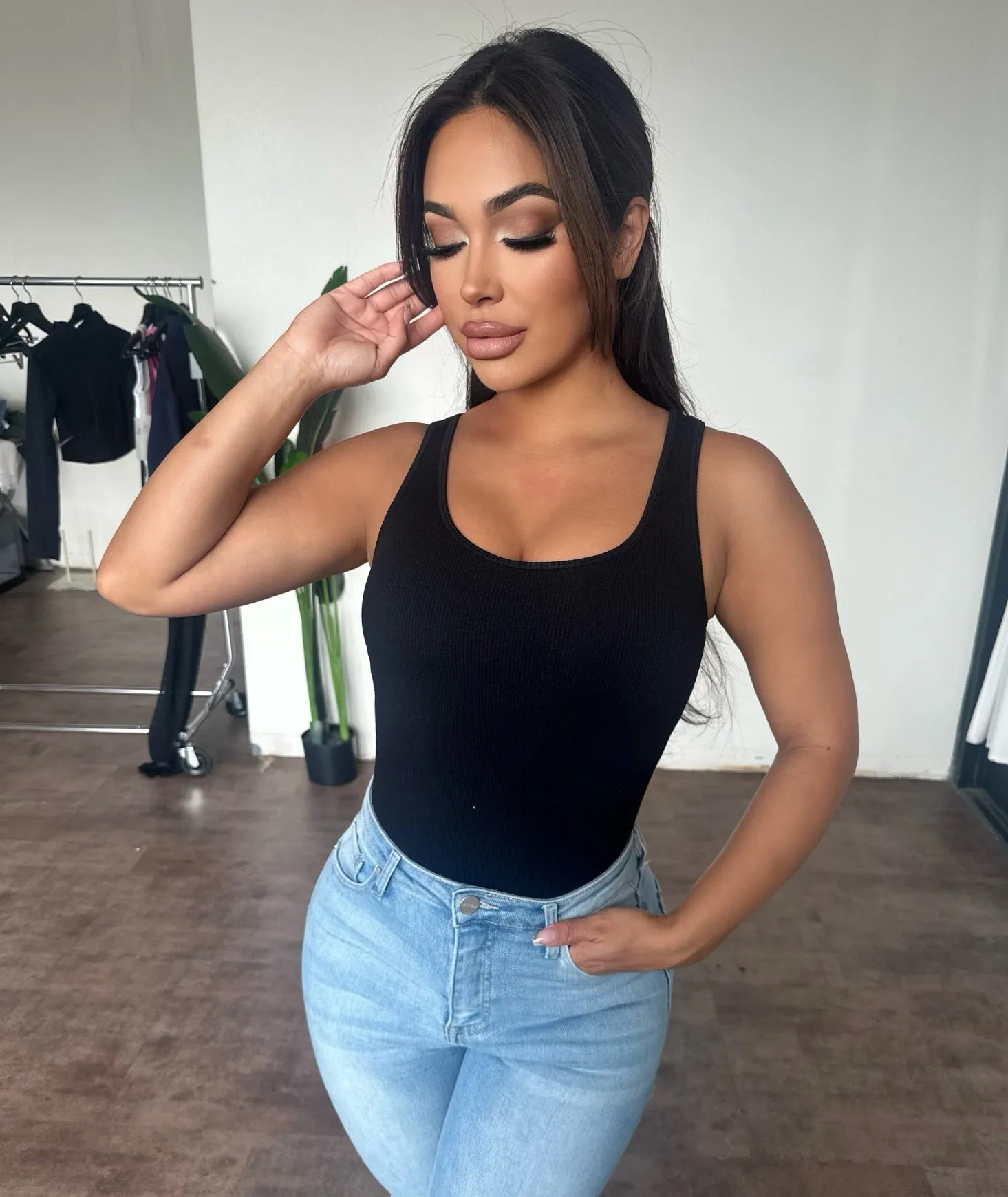 Cassy Rib Top (Black) sold by OOTDFash