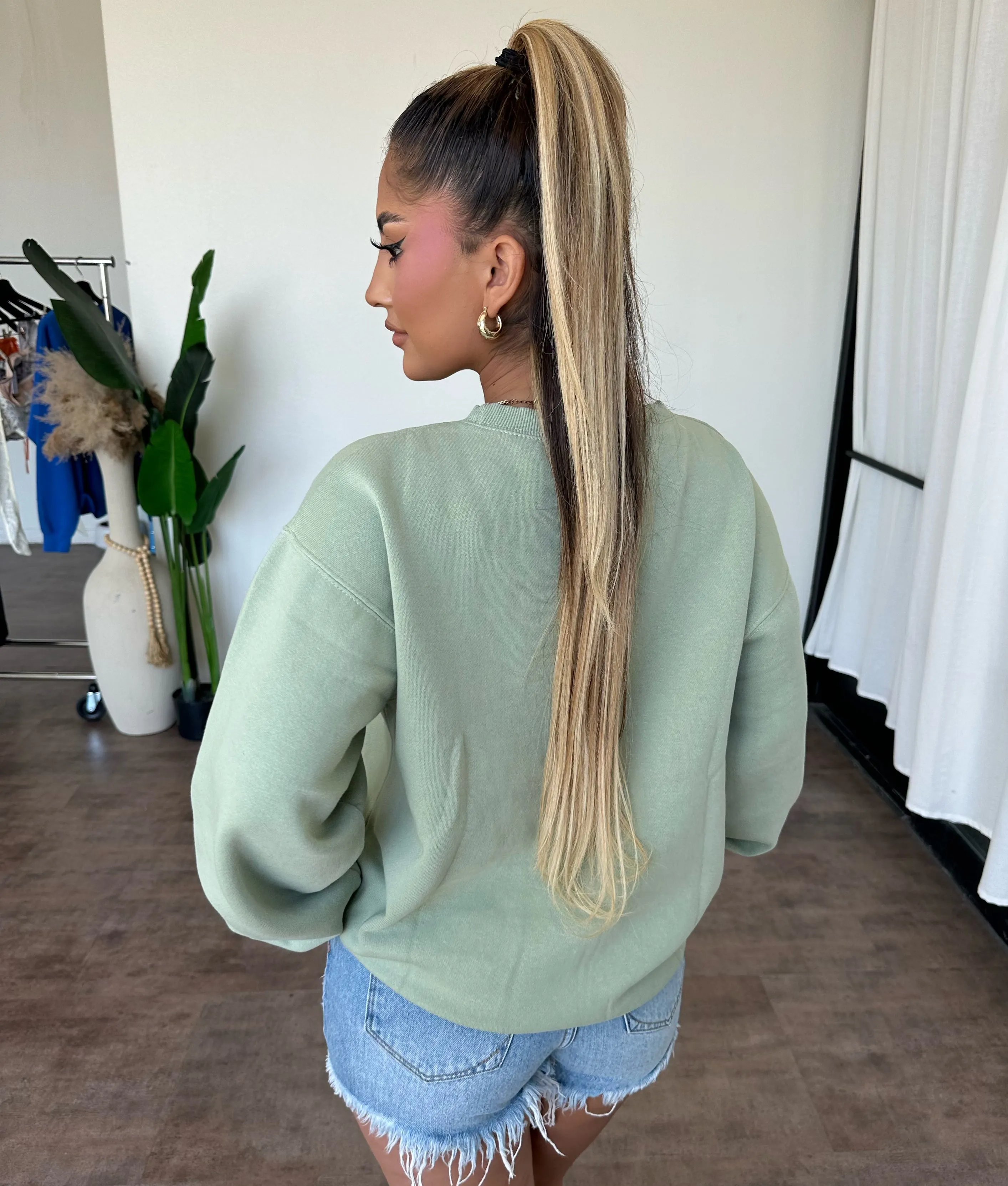 Malibu Crewneck(Sage) sold by OOTDFash product image thumbnail 2