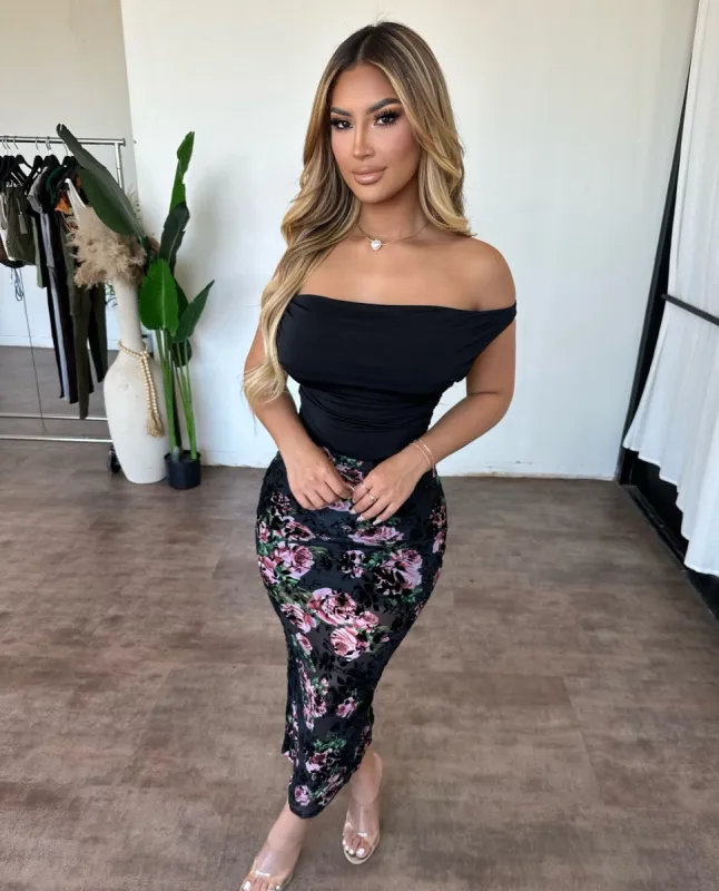 Kelly Skirt (Black Multi) sold by OOTDFash