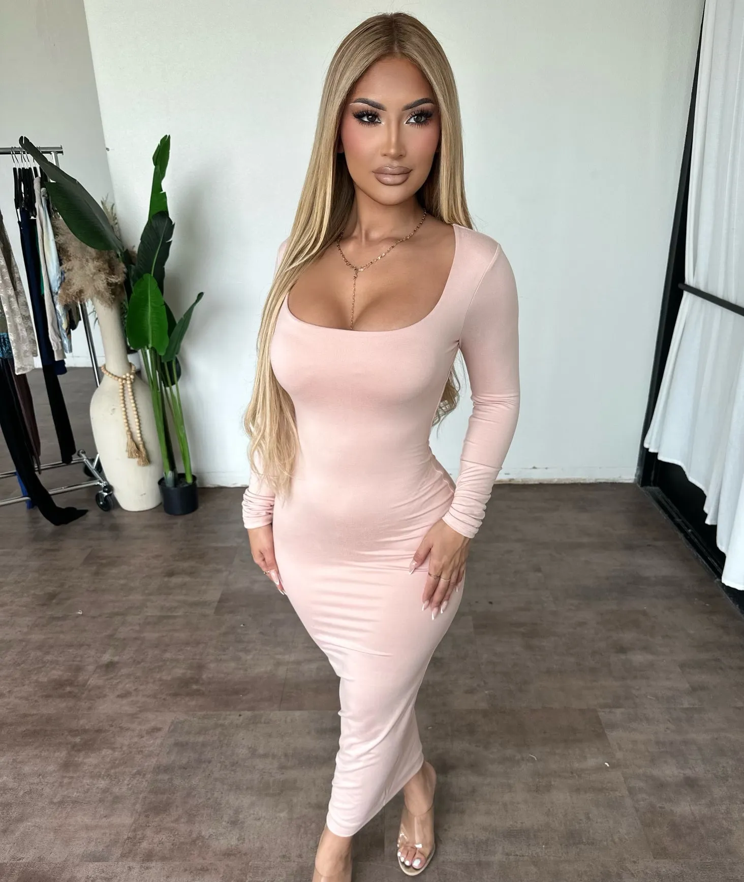 Olivia Dress (Nude) sold by OOTDFash