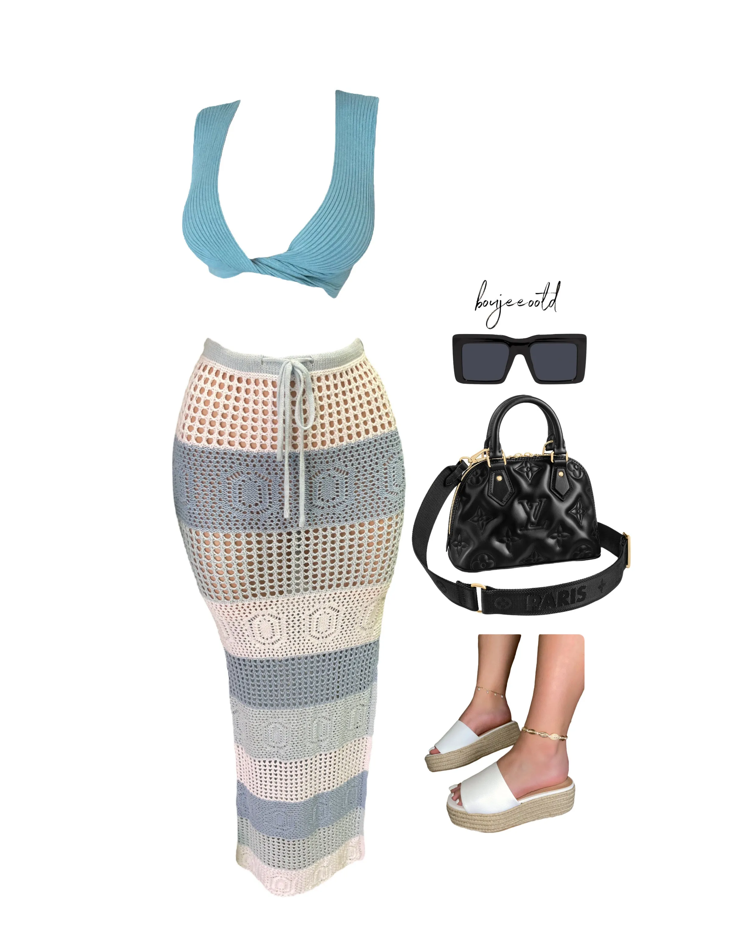 Mabel Cropped Top(Turquoise) sold by OOTDFash product image thumbnail 2