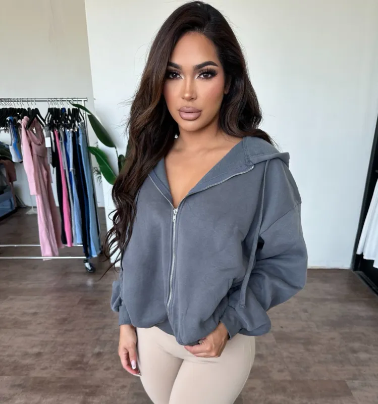 Julie Hoodie (Graphite) sold by OOTDFash