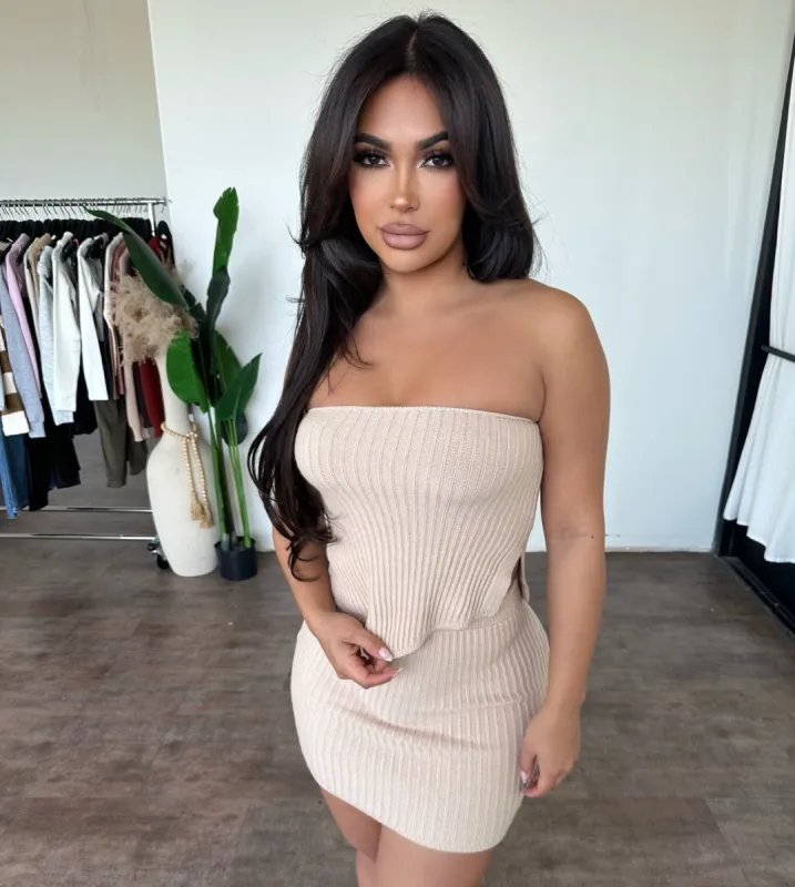 Leicia Skirt Set (Oat) sold by OOTDFash