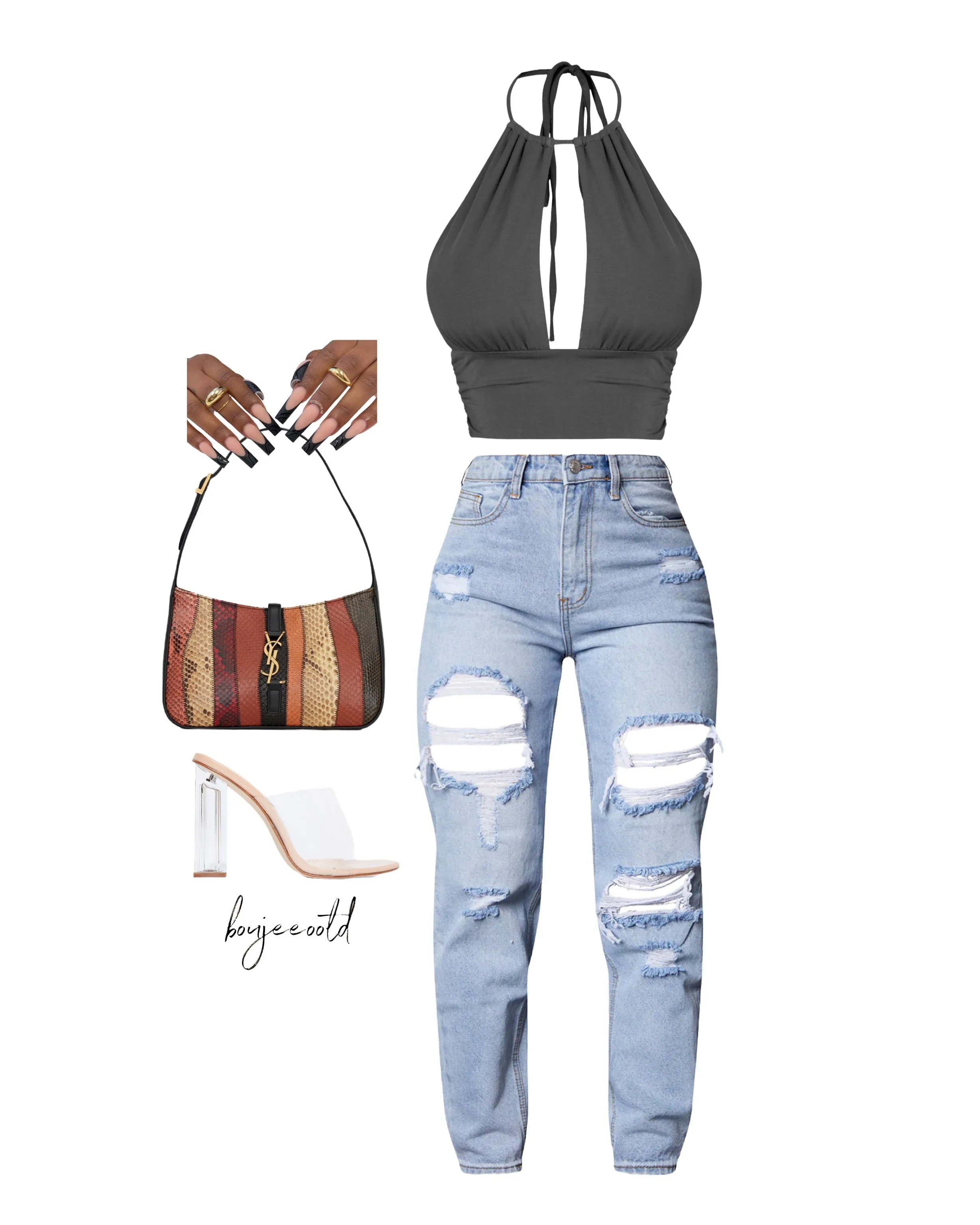 Lulu Halter Top(Black) sold by OOTDFash product image thumbnail 2