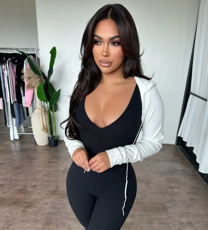 Victoria Cropped Hoodie (Ivory) sold by OOTDFash