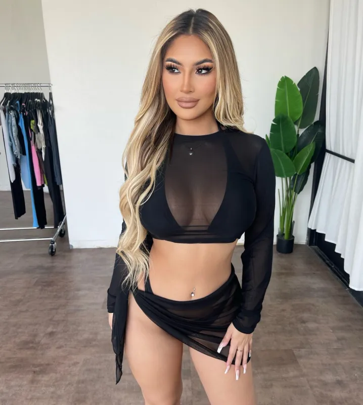 Olivia Mesh Skirt(Black) sold by OOTDFash