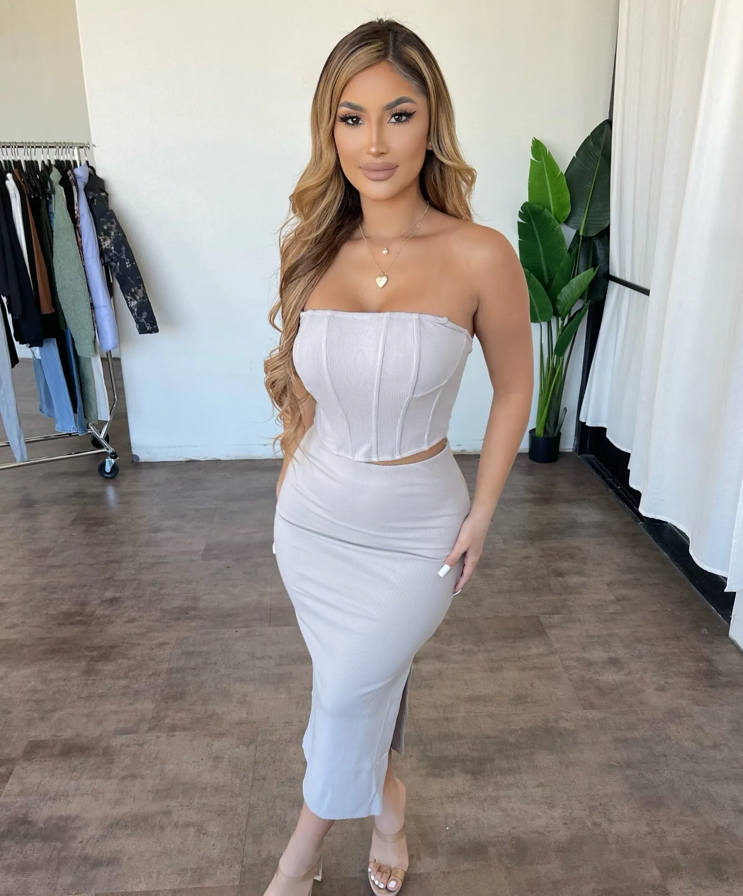 Carol Skirt(Taupe) sold by OOTDFash