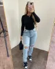 Steph Longsleeve Top(Black) sold by OOTDFash