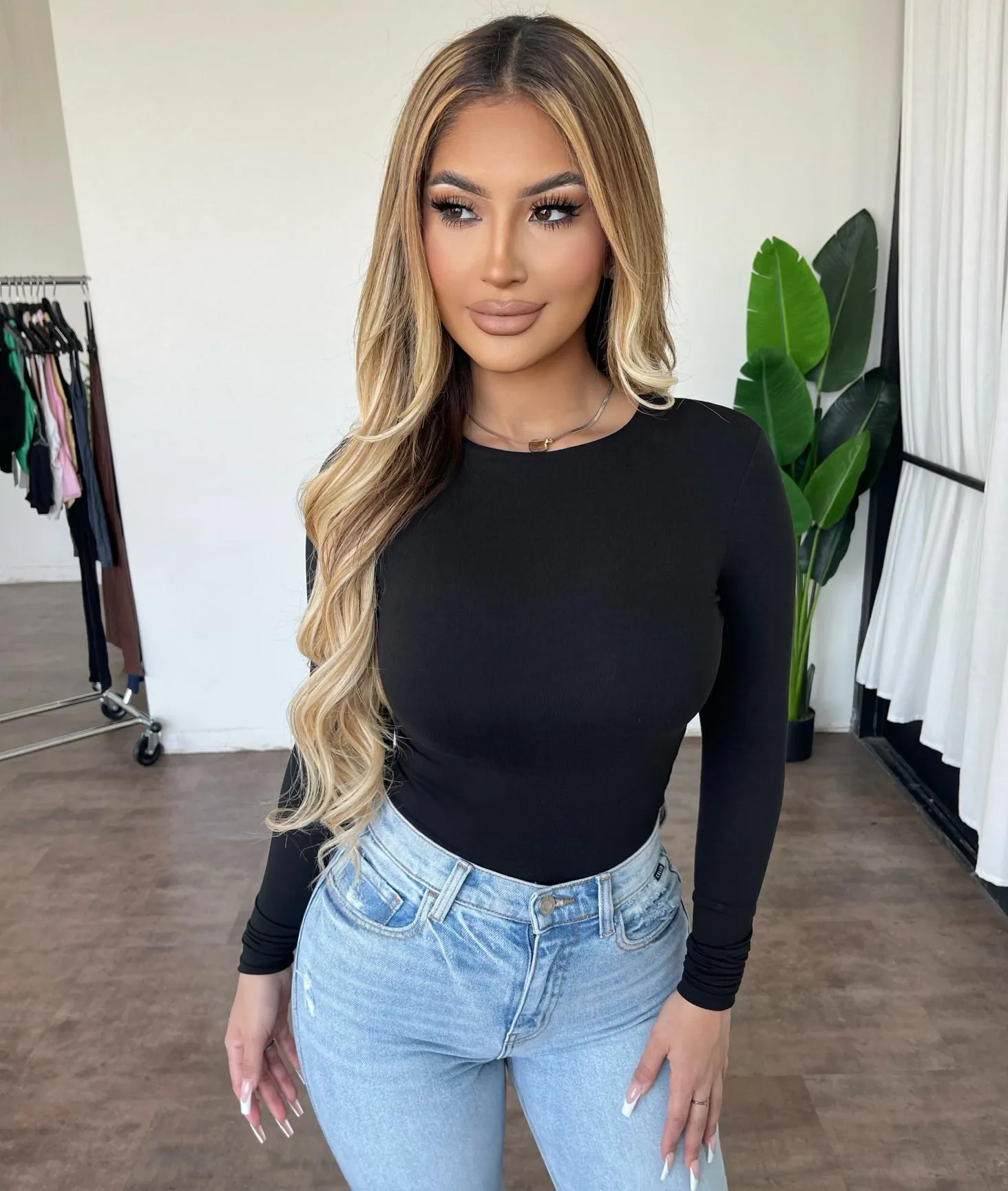 Steph Longsleeve Top(Black) sold by OOTDFash