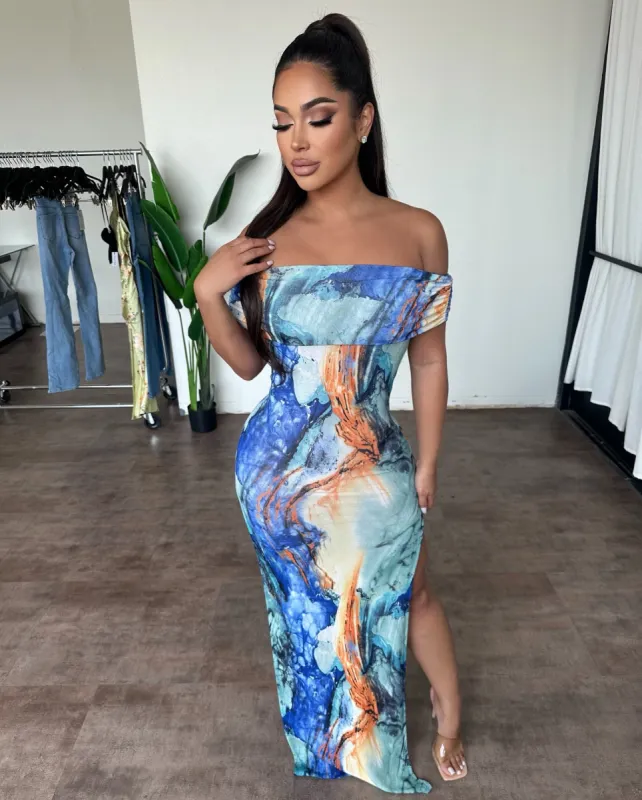 Jenny Dress (Blue) sold by OOTDFash