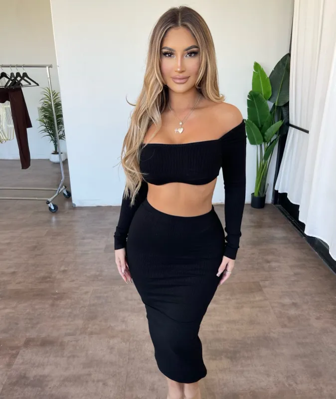 Nani 2 Piece Set(Black) sold by OOTDFash