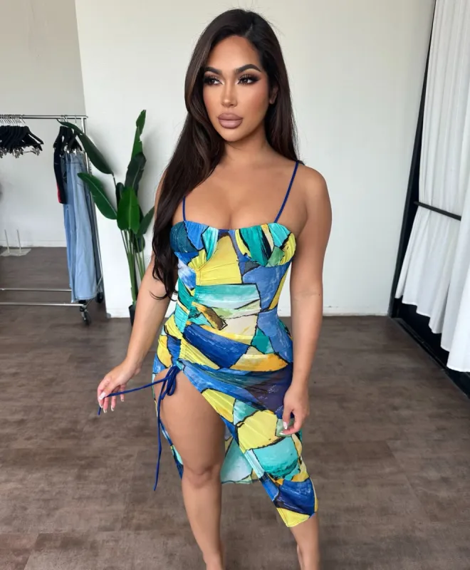 Jessie Dress(Blue Combo) sold by OOTDFash