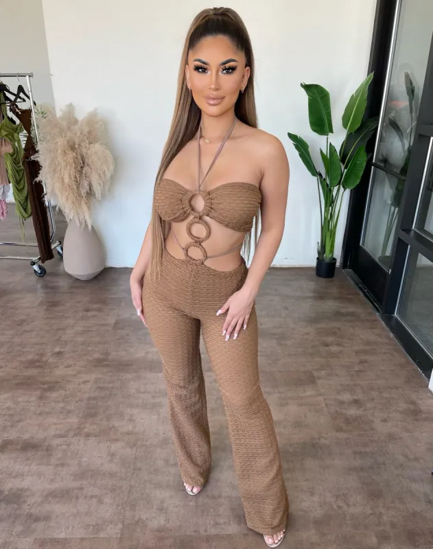 Irene Jumpsuit (Brown) sold by OOTDFash