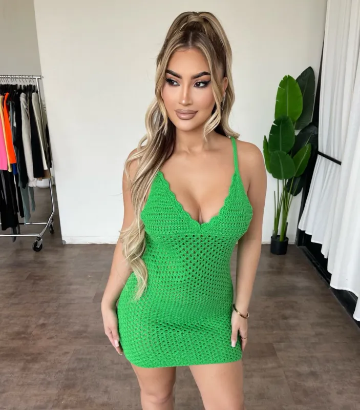 Kassie Mini Dress(Green) sold by OOTDFash