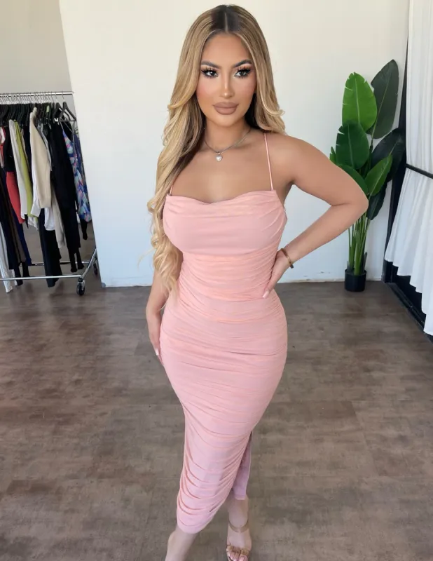 Cassie Dress(Light Peach) sold by OOTDFash