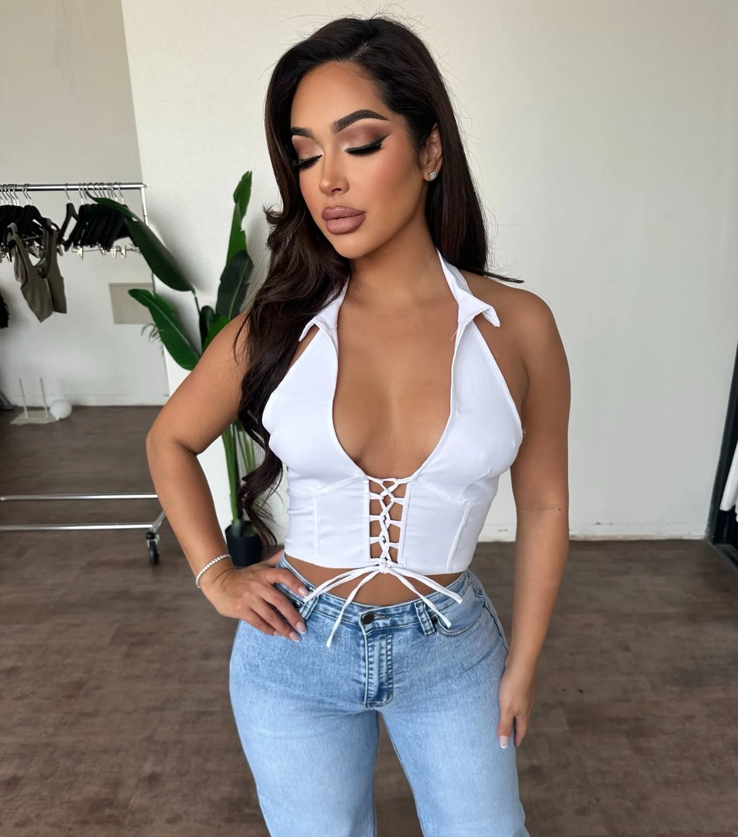 Linda Top (White) sold by OOTDFash