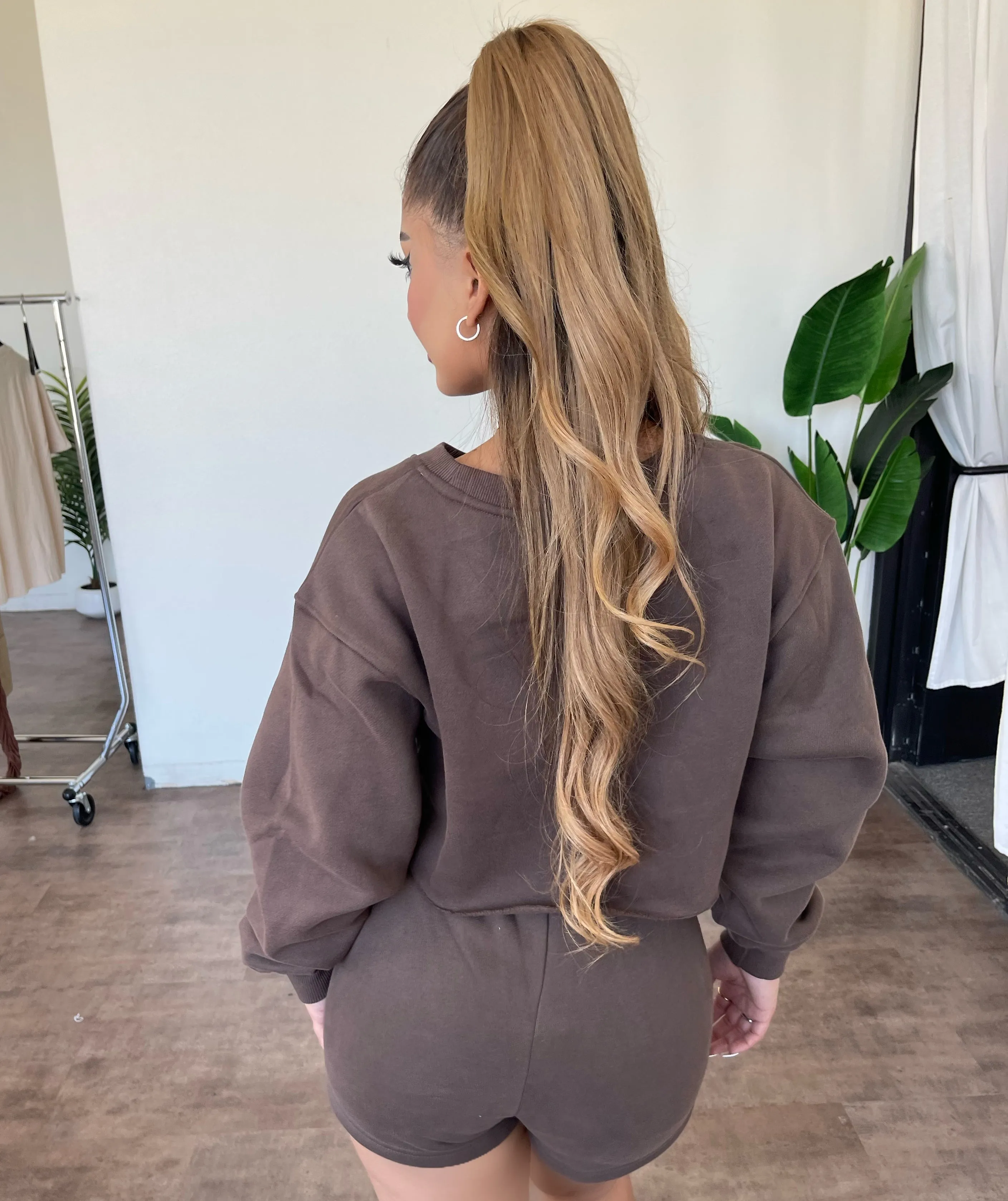 Adela Cropped Sweater(Dark Brown) sold by OOTDFash product image thumbnail 2