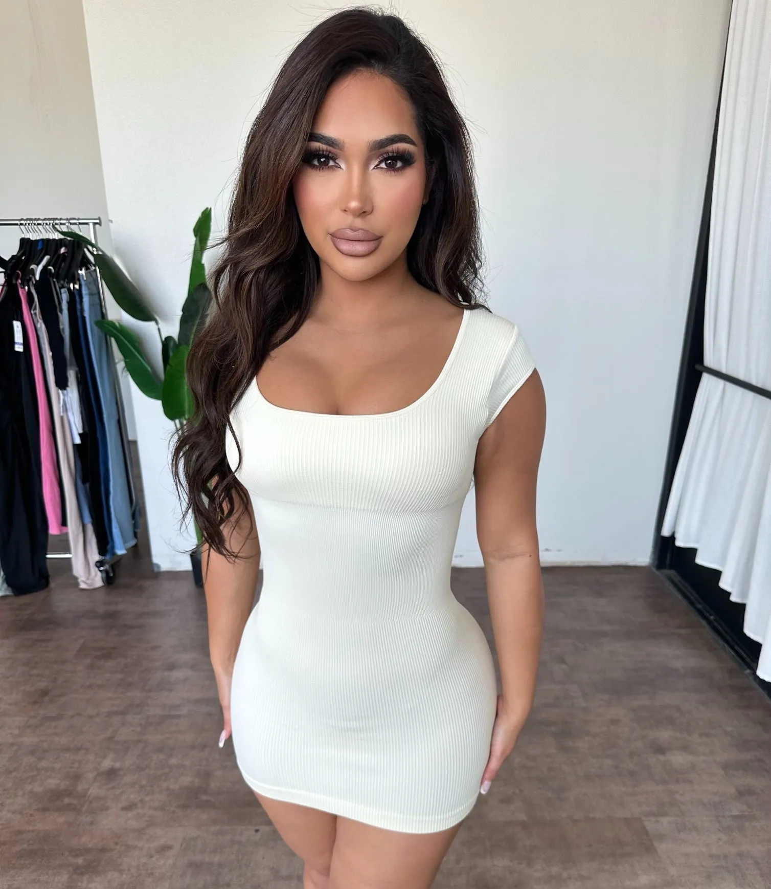 Bertha Dress (Ivory) sold by OOTDFash