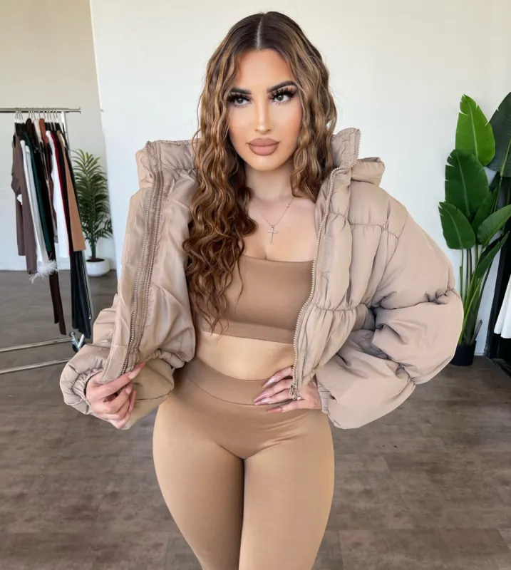 Jade Puffer Jacket (Mocha) sold by OOTDFash
