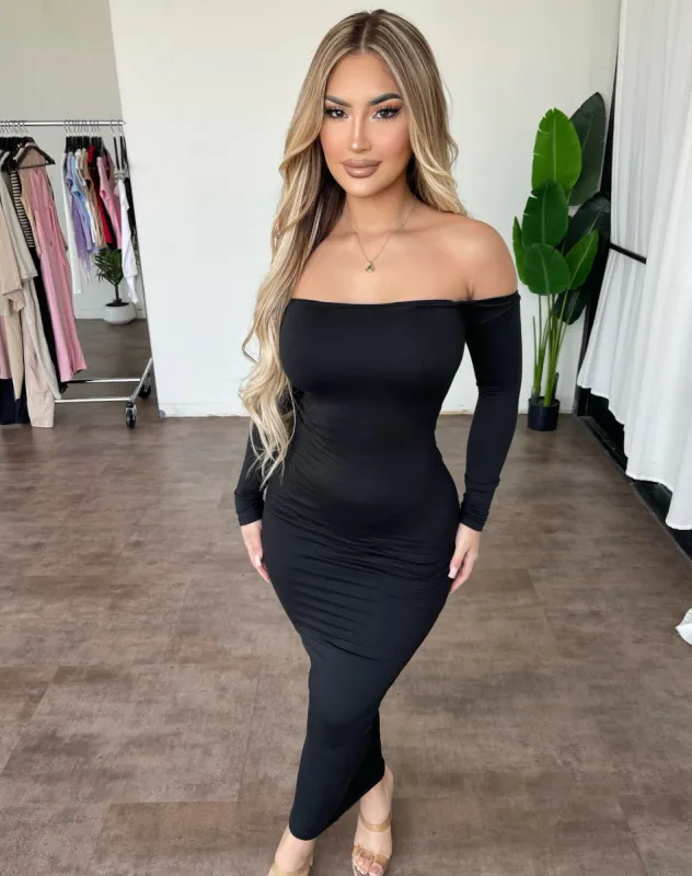 Alea Open Back Dress(Black) sold by OOTDFash