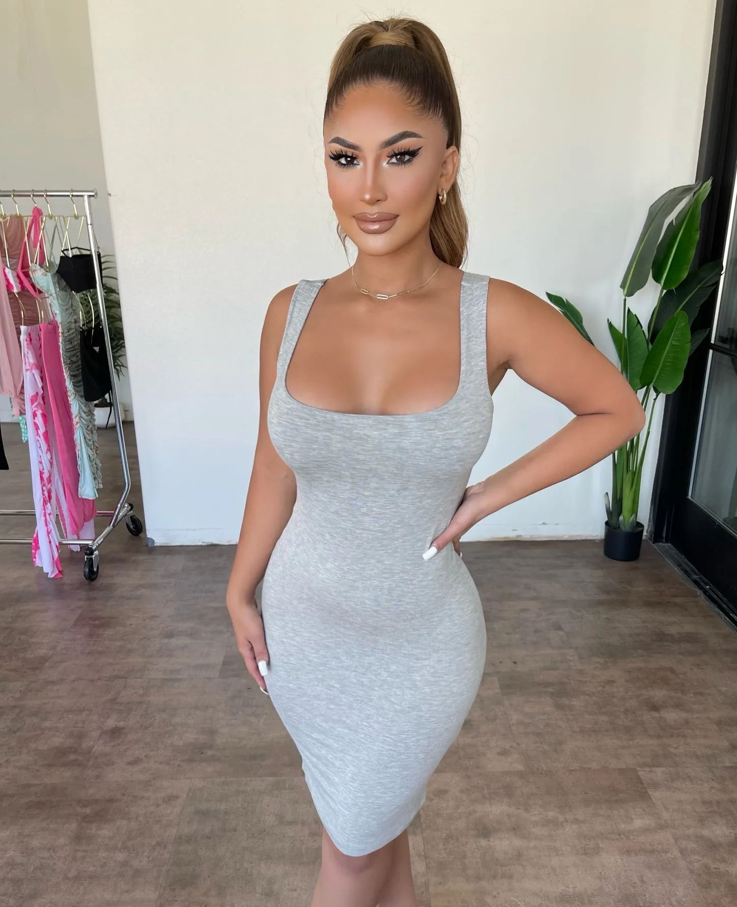 Jackie Dress(Grey) sold by OOTDFash