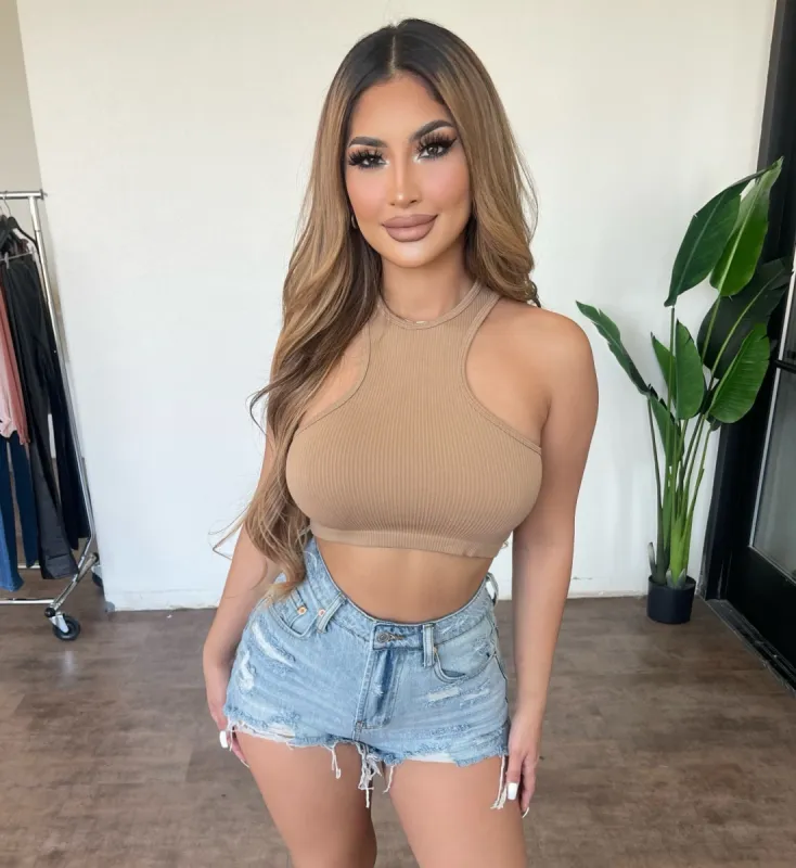 Felicia Tank Top(Mocha) sold by OOTDFash