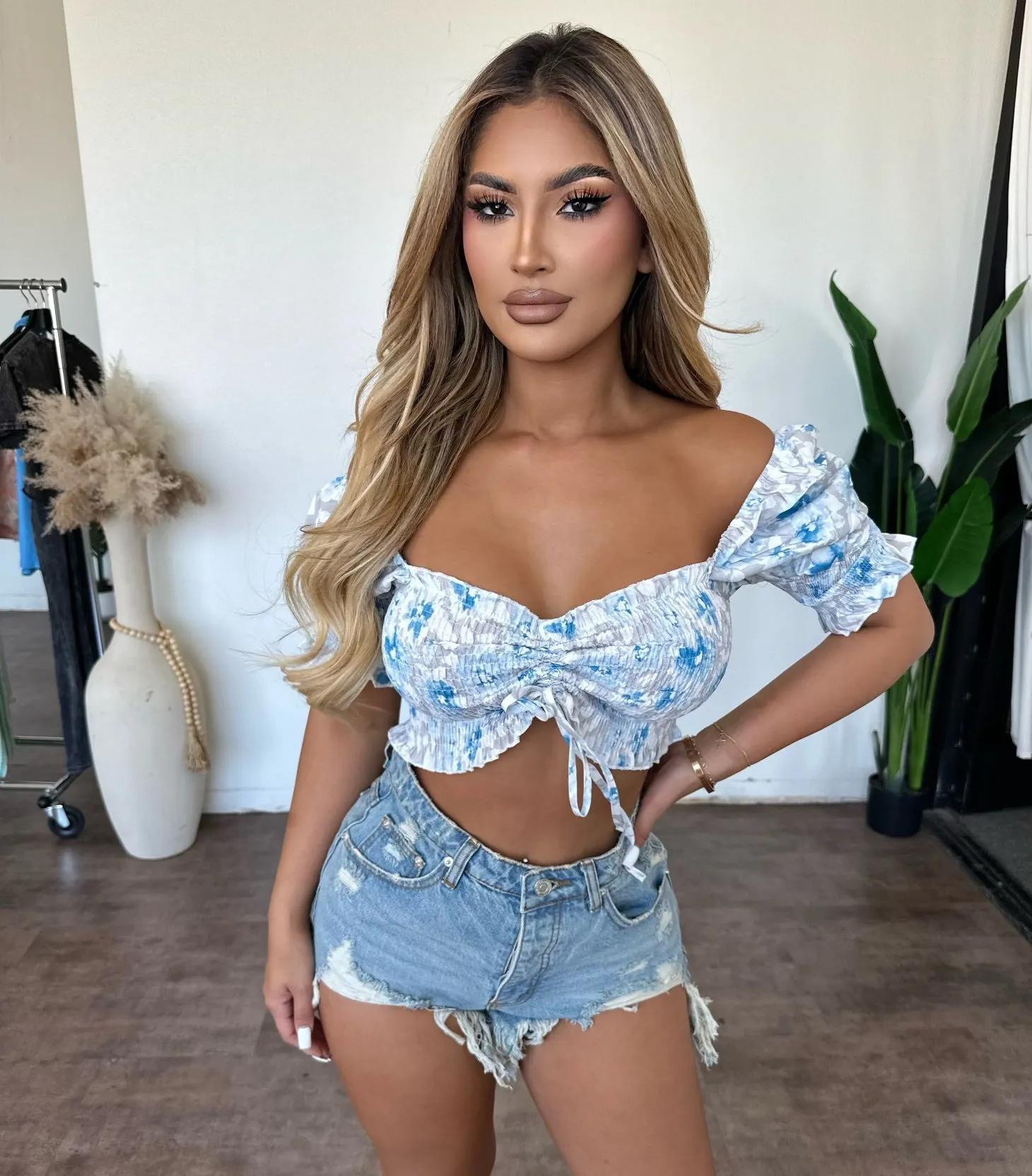 Marie Top (Blue) sold by OOTDFash