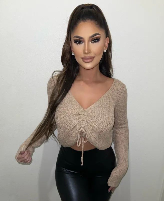 Brenda Knit Sweater Top(Beige)FINAL SALE sold by OOTDFash