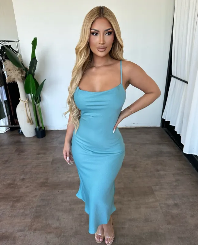 Lennie Dress (Teal) sold by OOTDFash