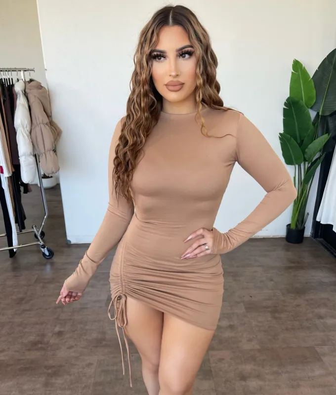 Ivana Dress(Taupe) sold by OOTDFash