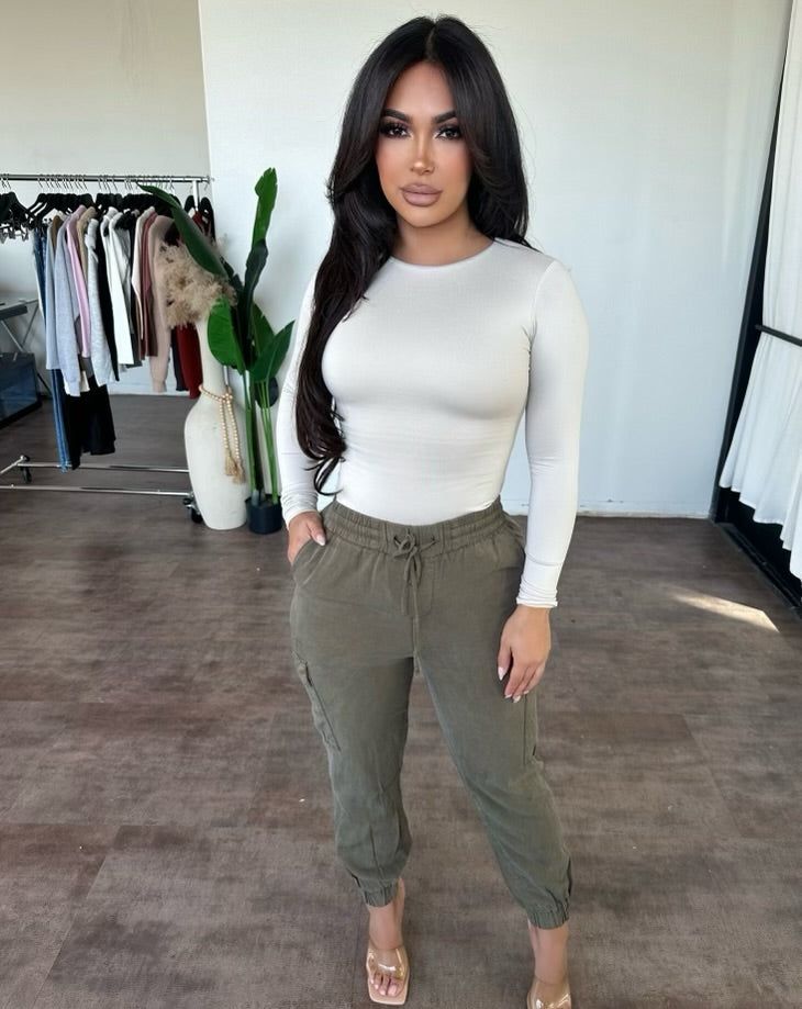 Jess Jogger Pants (Olive) sold by OOTDFash