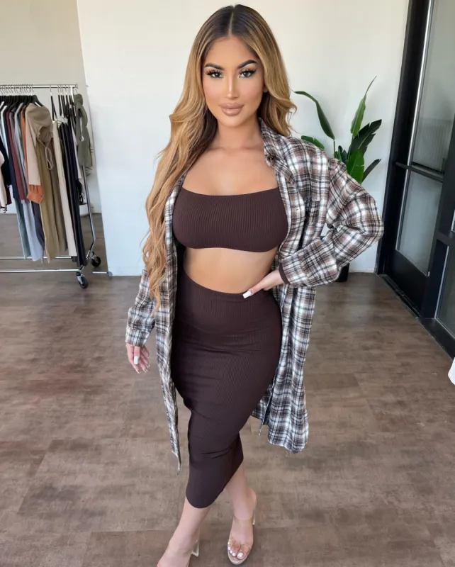 Debbie Flannel(Brown) sold by OOTDFash