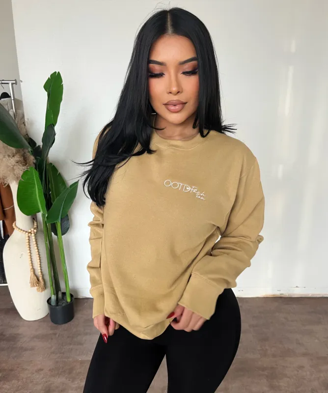 OOTD FASH Crewneck (Tan) sold by OOTDFash
