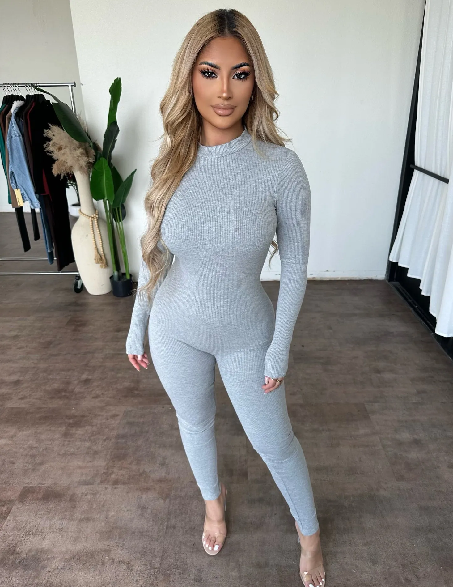 Beverly Jumpsuit (Heather Grey) sold by OOTDFash