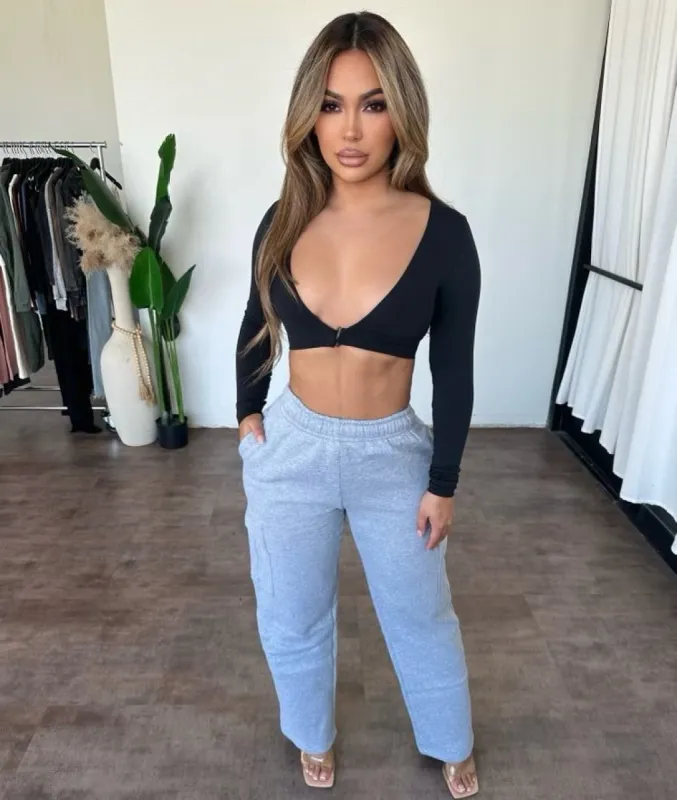 Hana Sweatpants (Heather Grey) sold by OOTDFash