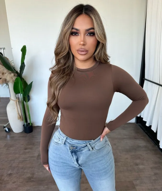 Bell Bodysuit (Mocha) sold by OOTDFash