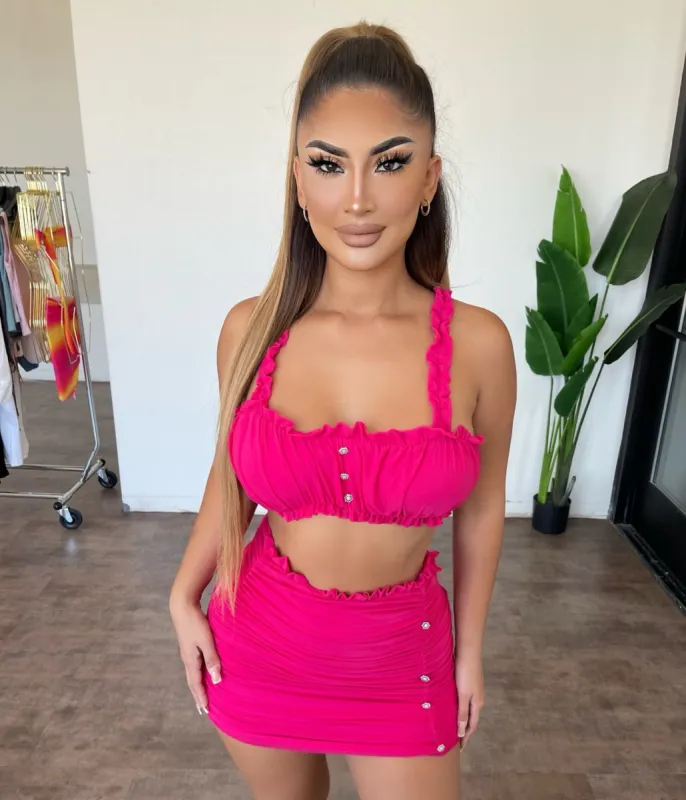 Brienne 2 Piece Set(Fuchsia) made by OOTDFash