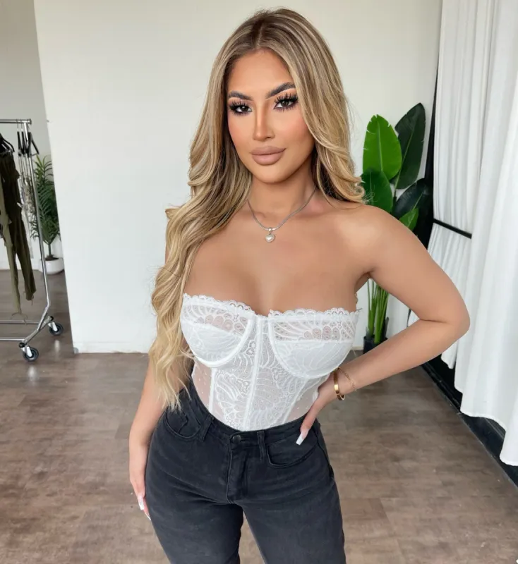 Nori Corset Top(Ivory) sold by OOTDFash