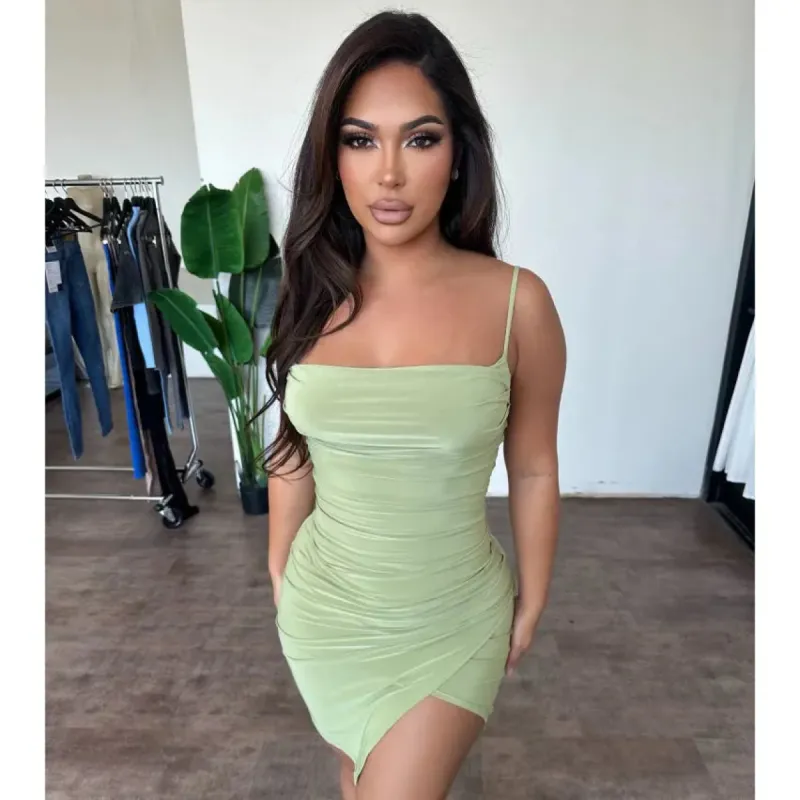 Michelle Dress (Water Grass) sold by OOTDFash