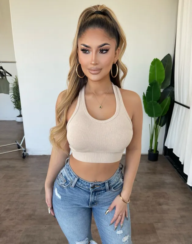 Diana Cropped Top(Oatmeal) sold by OOTDFash