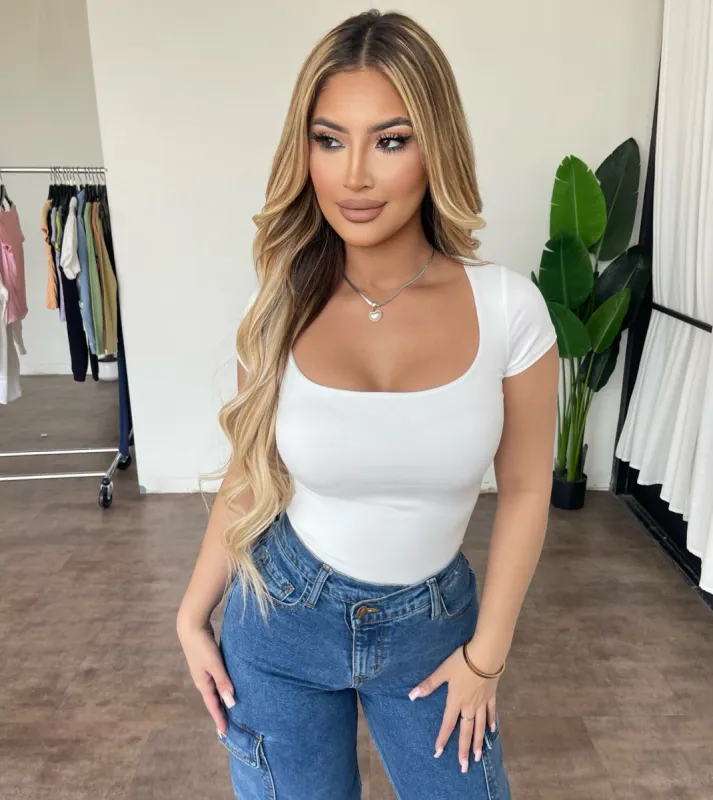 Nancy Shortsleeve Top(Off White) sold by OOTDFash