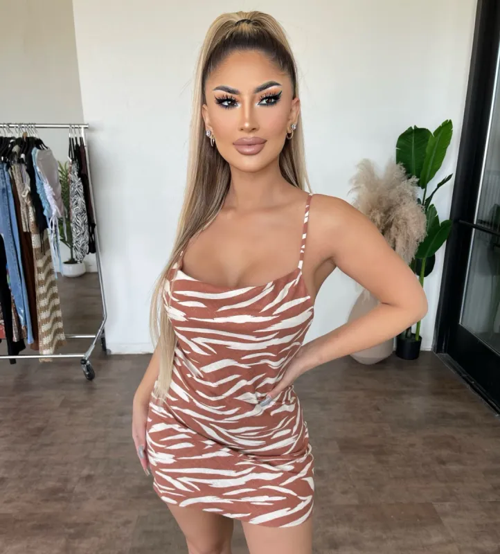 Fabiola Cami Dress(Brown) sold by OOTDFash