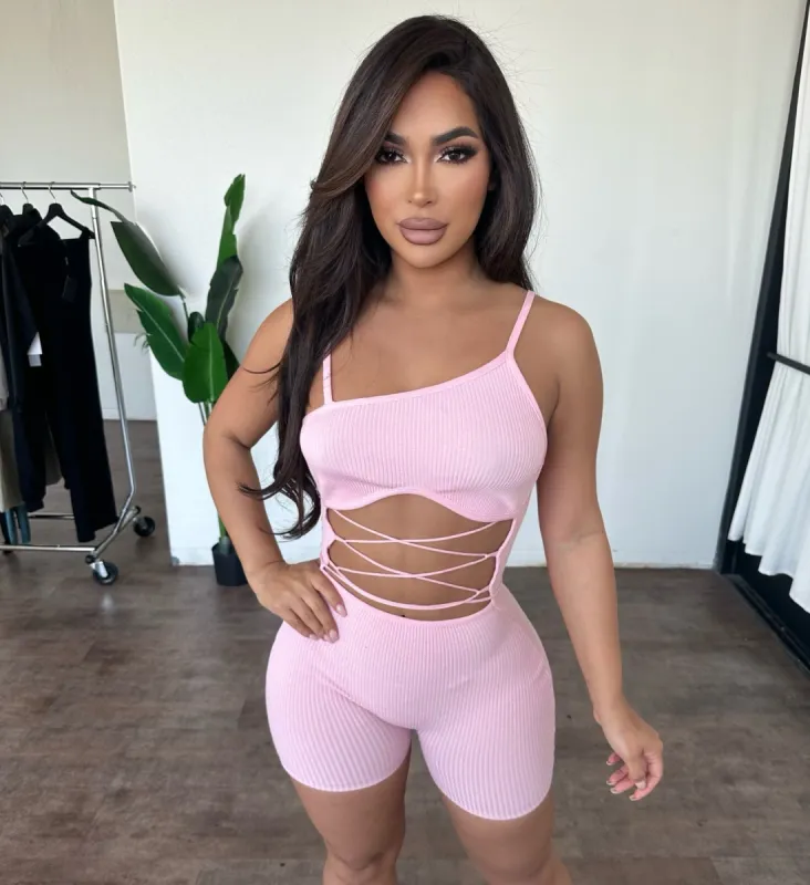 Yulica Romper(Pink) sold by OOTDFash