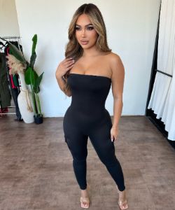 Angelina Jumpsuit (Black) sold by OOTDFash