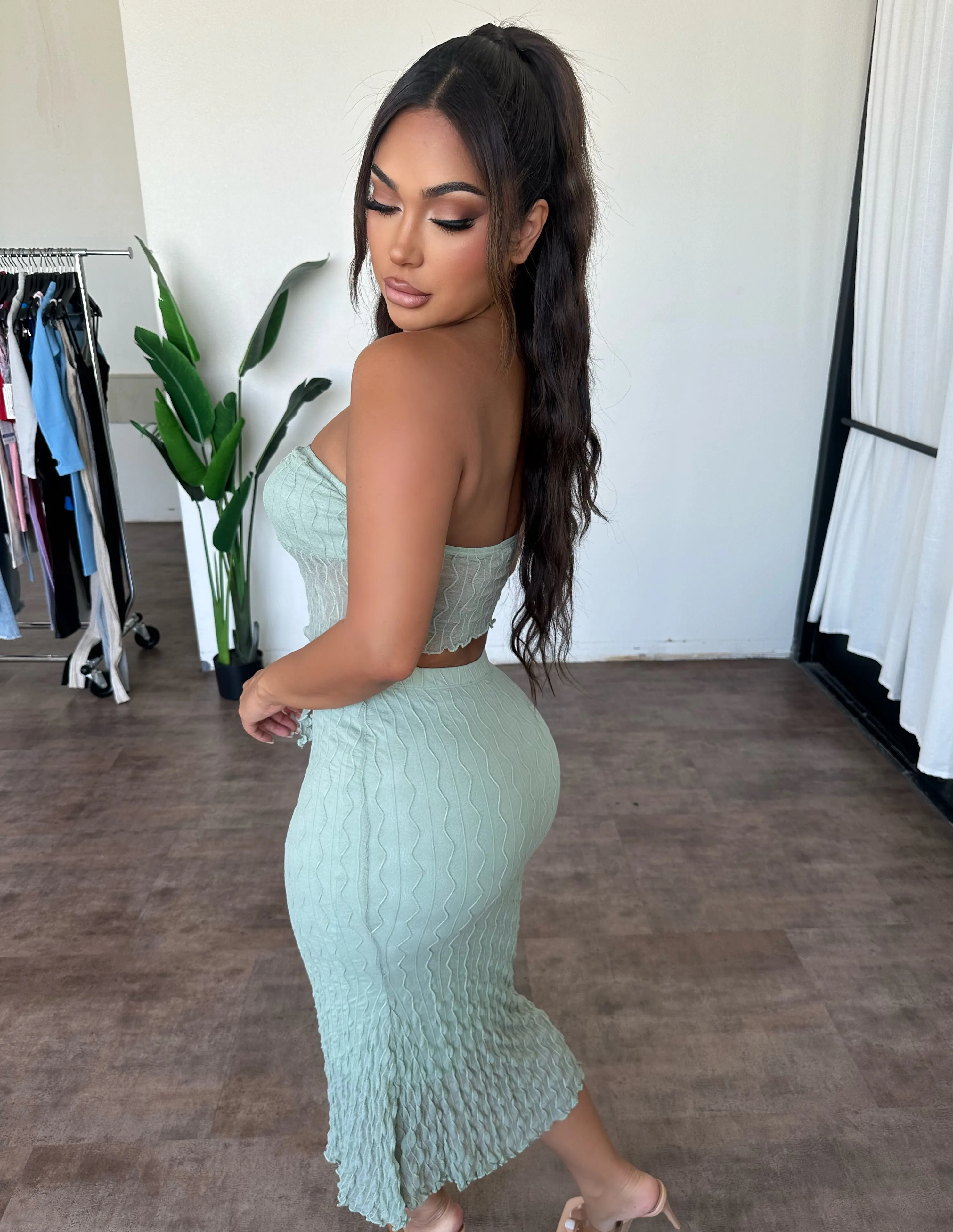 Carissa Skirt Set (Sage) sold by OOTDFash product image thumbnail 2